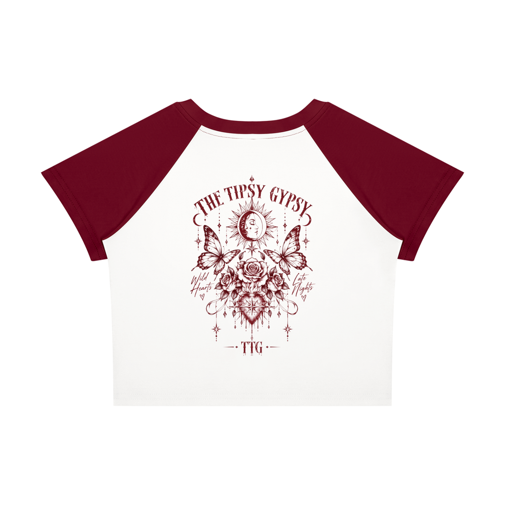 TTG Wild Hearts Baby Tee – Wine