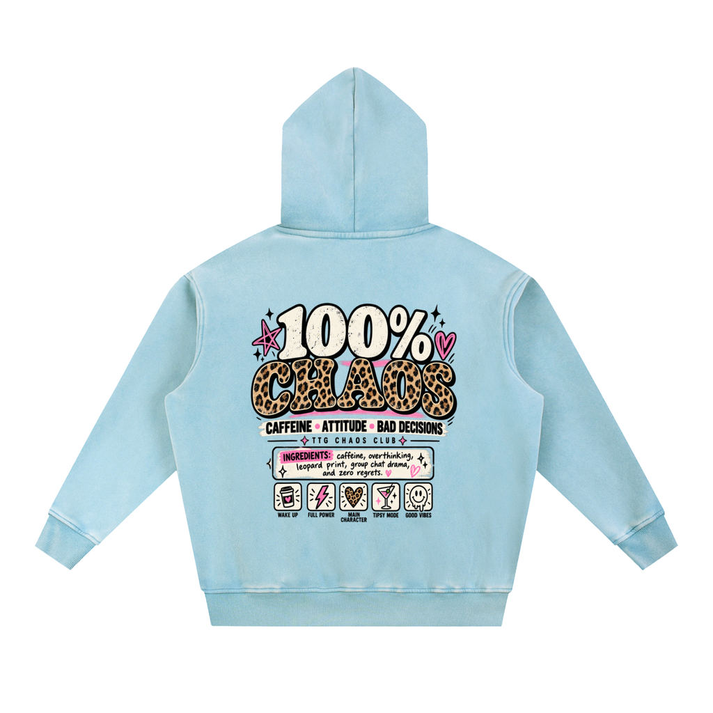 TTG Chaos Club – 100% Chaos Oversized Hoodie