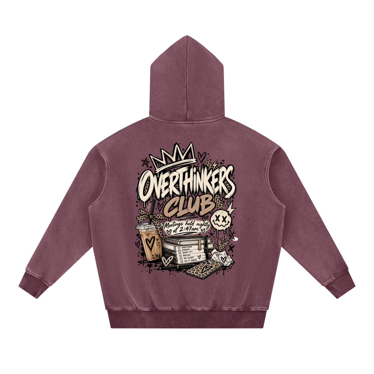 TTG Chaos Club – Overthinkers Club Oversized Hoodie