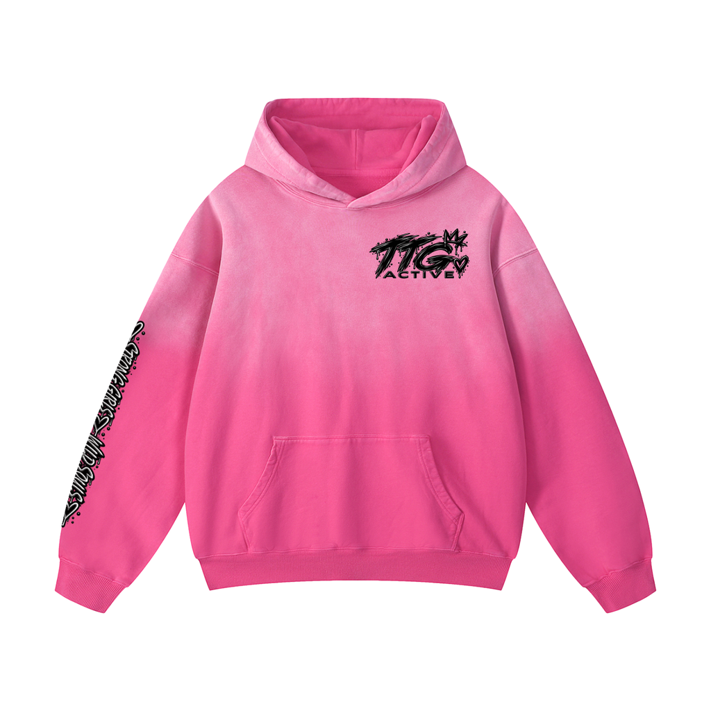 TTG Active – Pink Riot Oversized Hoodie