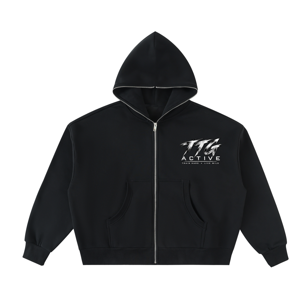 TTG Active — Train Hard Zip Hoodie
