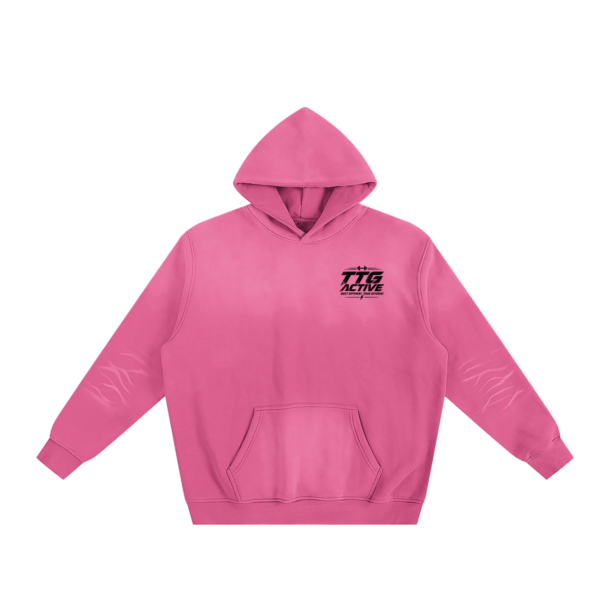 TTG Rebel – Built Different Pink Hoodie
